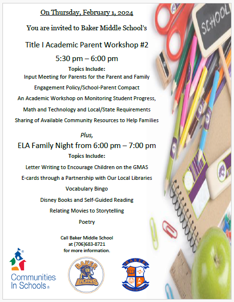 Parent and Family Engagement Policy | Baker Middle School