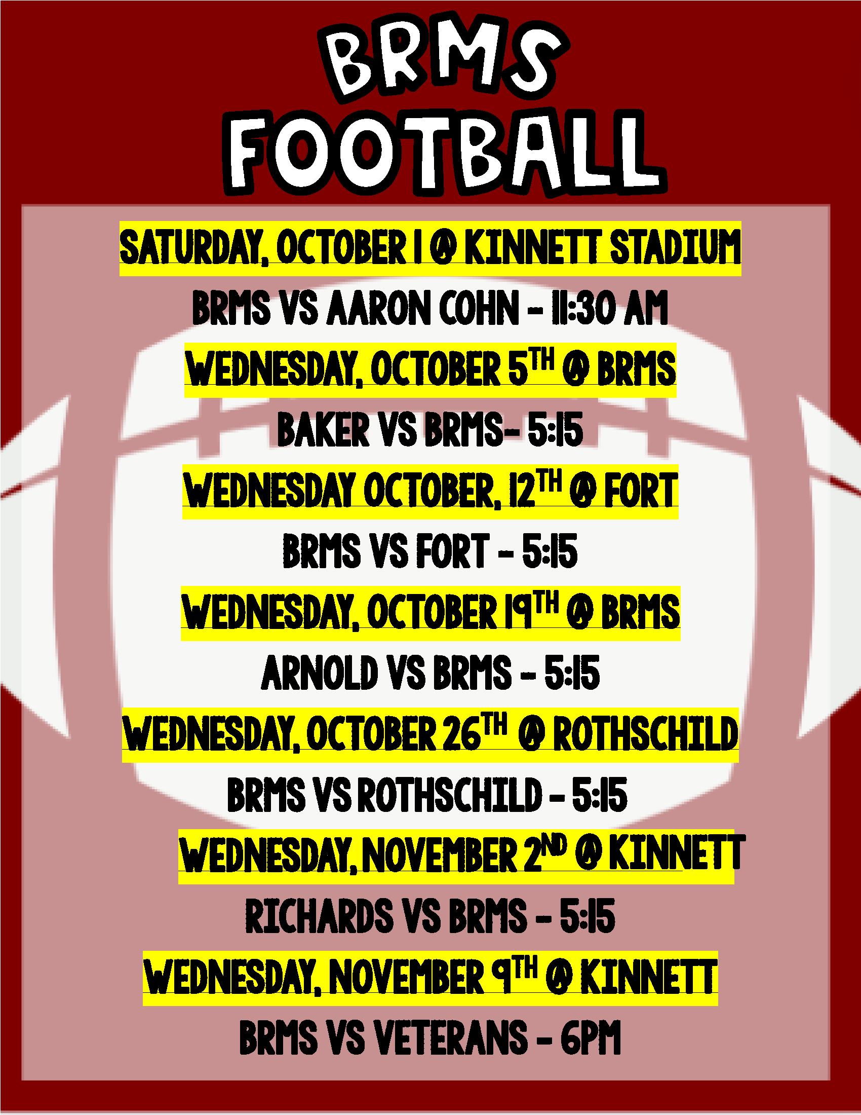 Football Schedule 2022