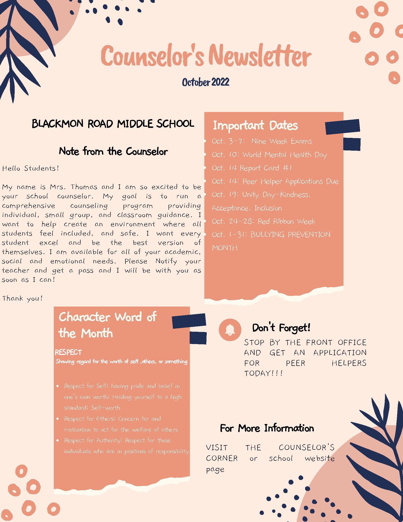 October 2022 Newsletter