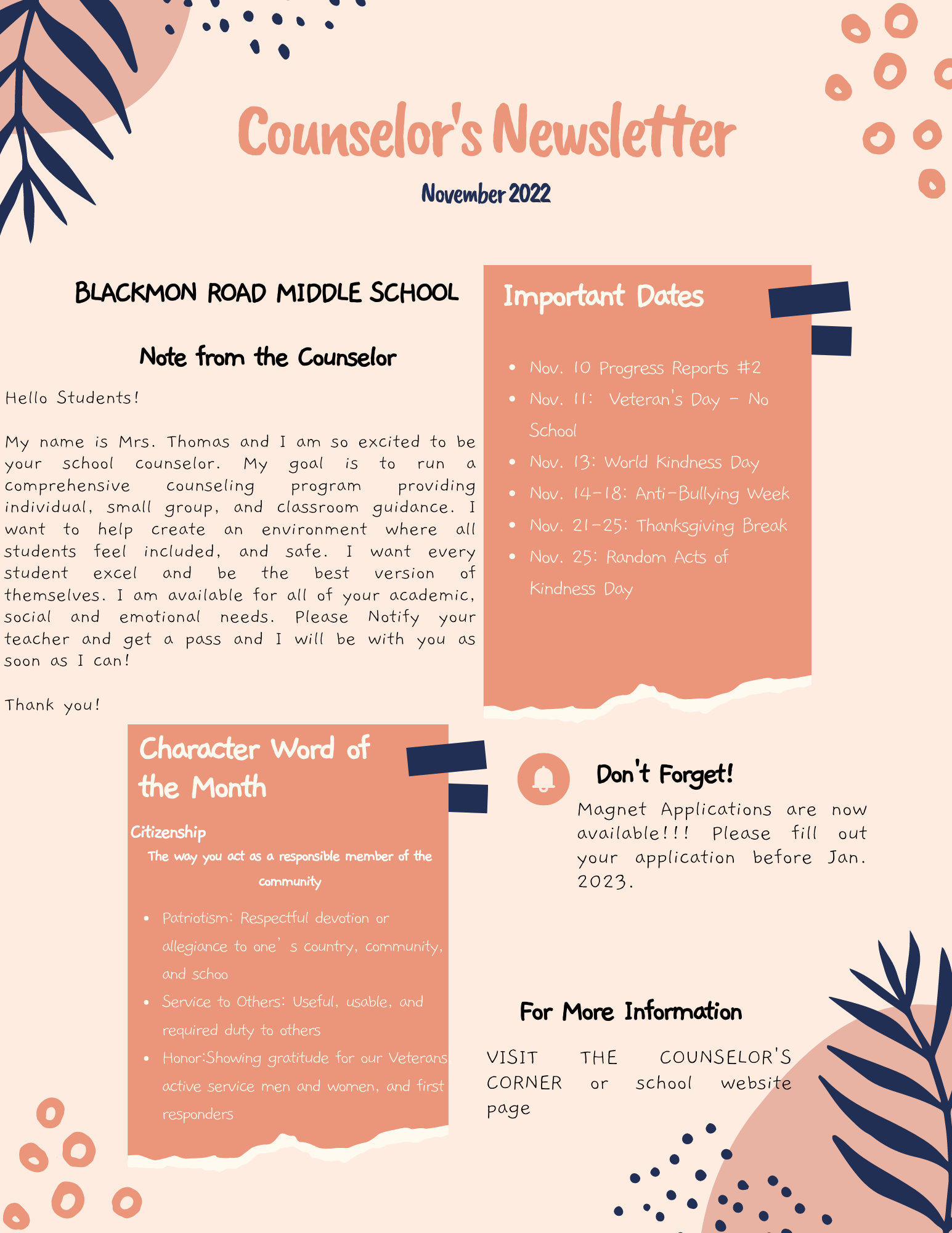 November 2022 Newsletter