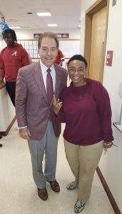 Assistant Principal and Nick Saban 