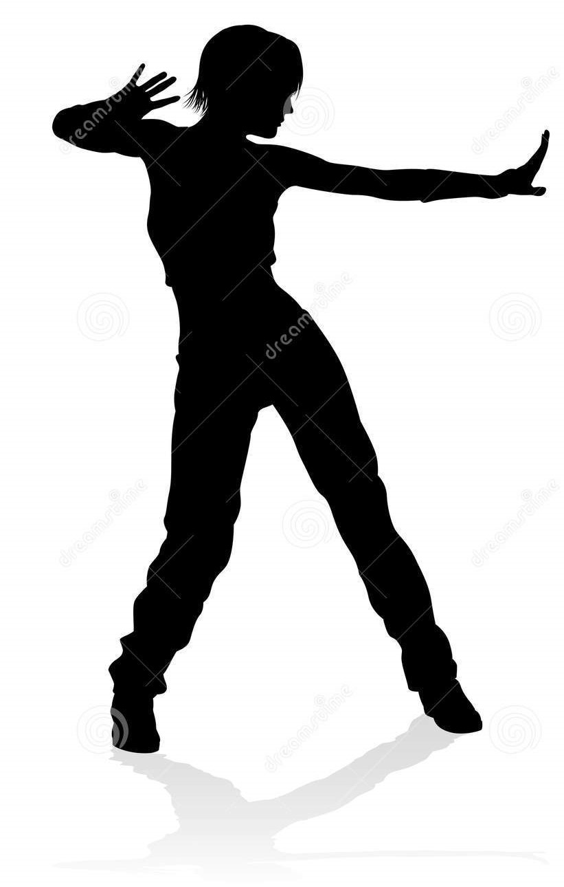 female step team silhouette