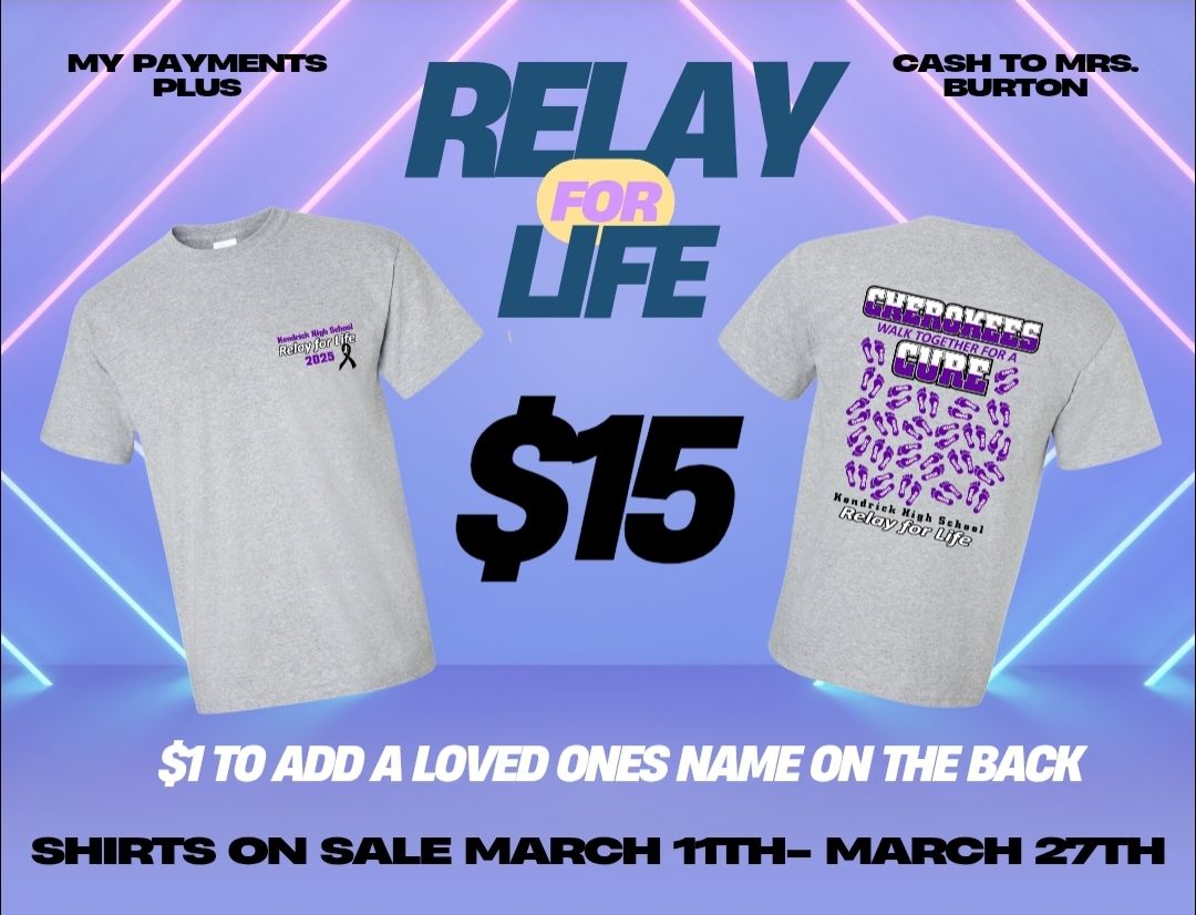 Kendrick High School and Relay for Life  We’re asking that you please join our team! This year’s event will be held April 12, 2025 at Lakebottom Park, 1505 Cherokee Ave Columbus, GA 31906, from 6:00-10:00 PM. Please save the date and come out and support.  Cancer has affected us all in one way or another. I am here to do what I can to raise funds to help to put a stop to cancer. One of the reasons I got involved is that the donations we collect will help support breakthrough cancer research. Did you know that the American Cancer Society is the primary private nonprofit funder of cancer research, investing more than $5 billion over 75 years?  This year, we have a goal of $1,500.00 for Kendrick High School. Will you please help us reach that goal? Check out the personal fundraising page, and please give what you can. Any amount would help! Please order a t-shirt and come join us on April 12, 2025.