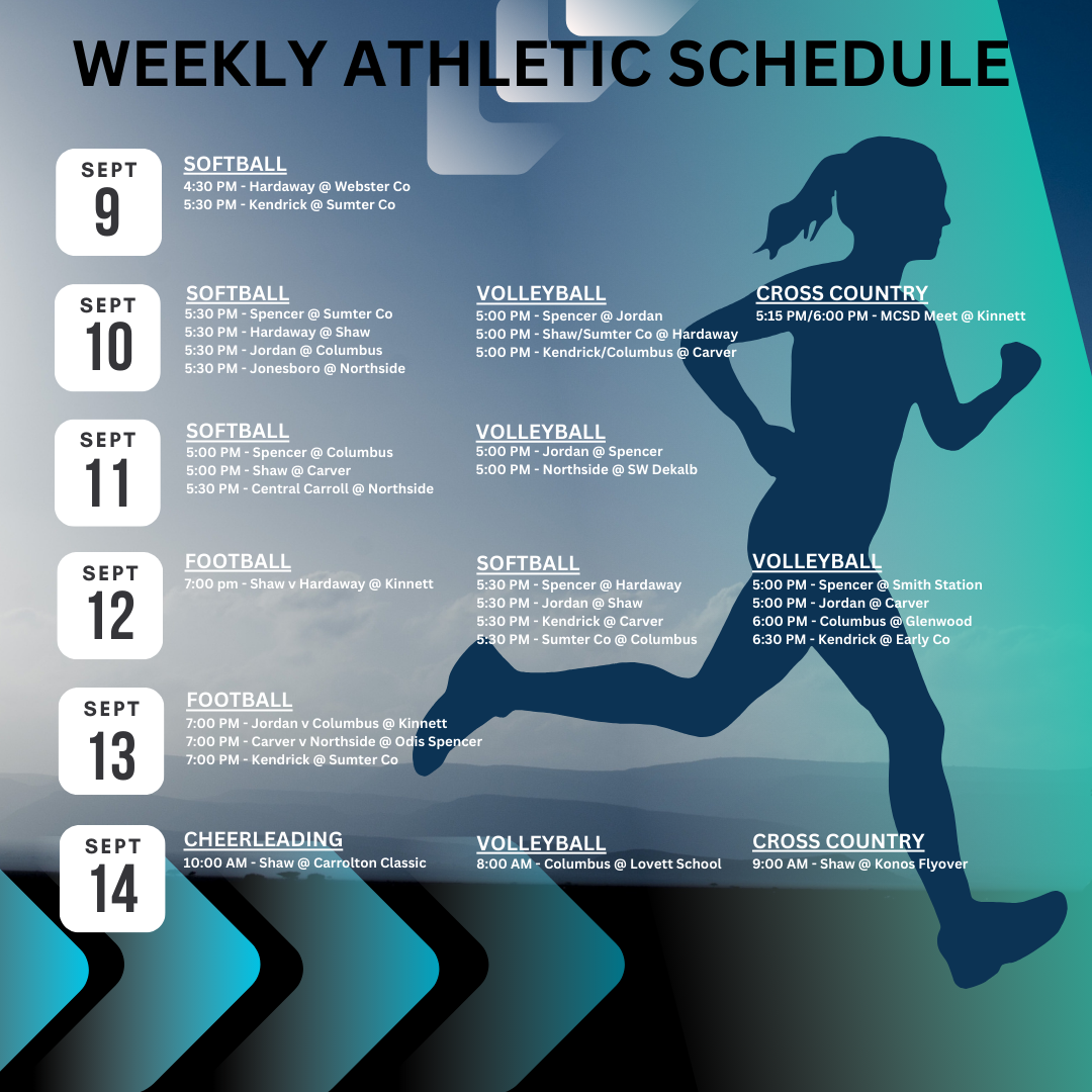 Weekly MCSD Athletic Schedule 9/9/24