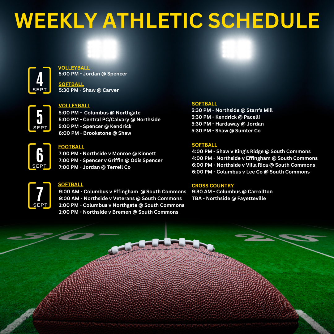 MCSD Weekly Athletic Schedule 9/4/24