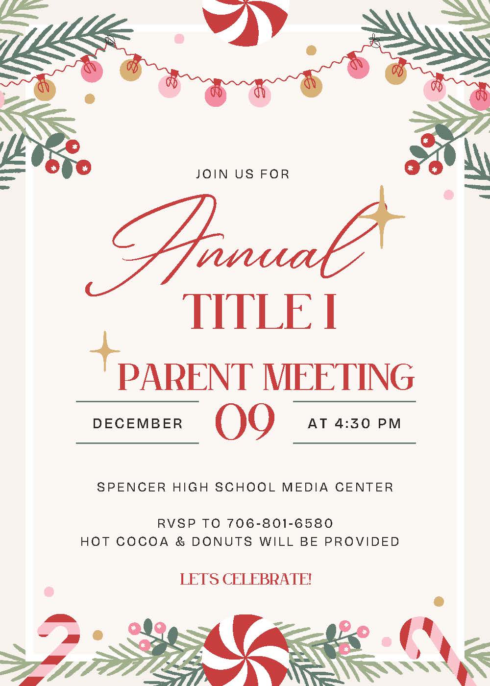Annual Title I Parent Meeting – You’re Invited!
