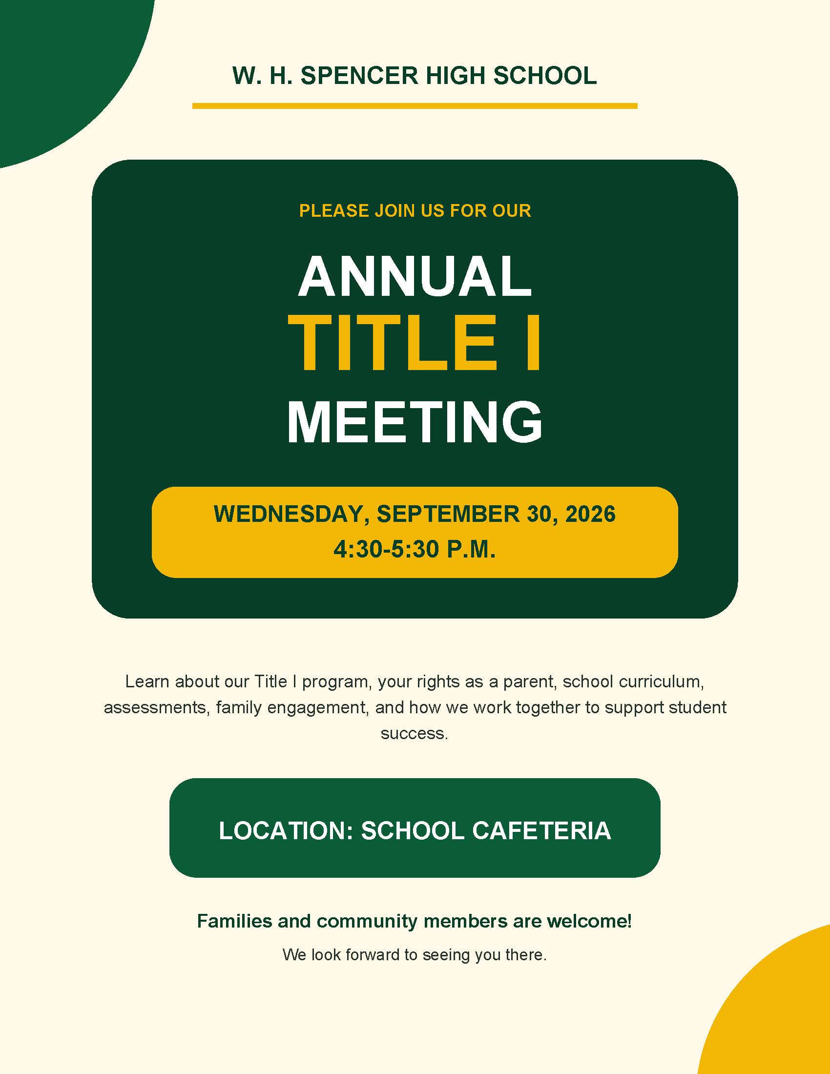 Annual Title I Meeting