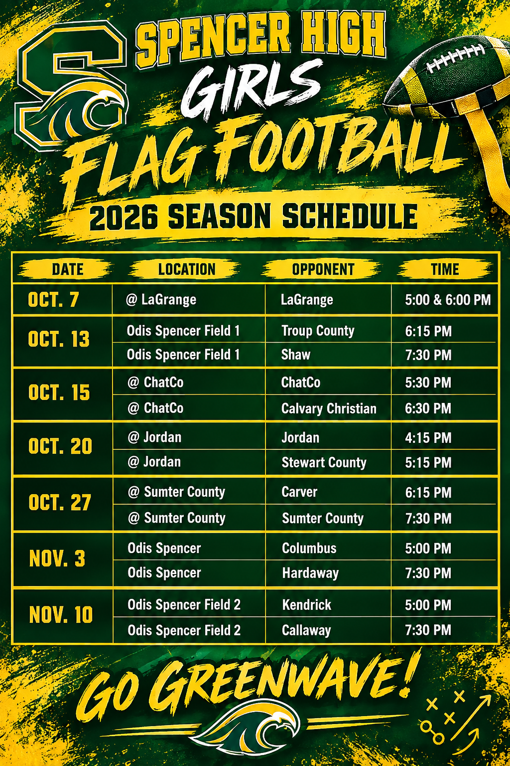 IT’S GIRLS FLAG FOOTBALL SEASON!