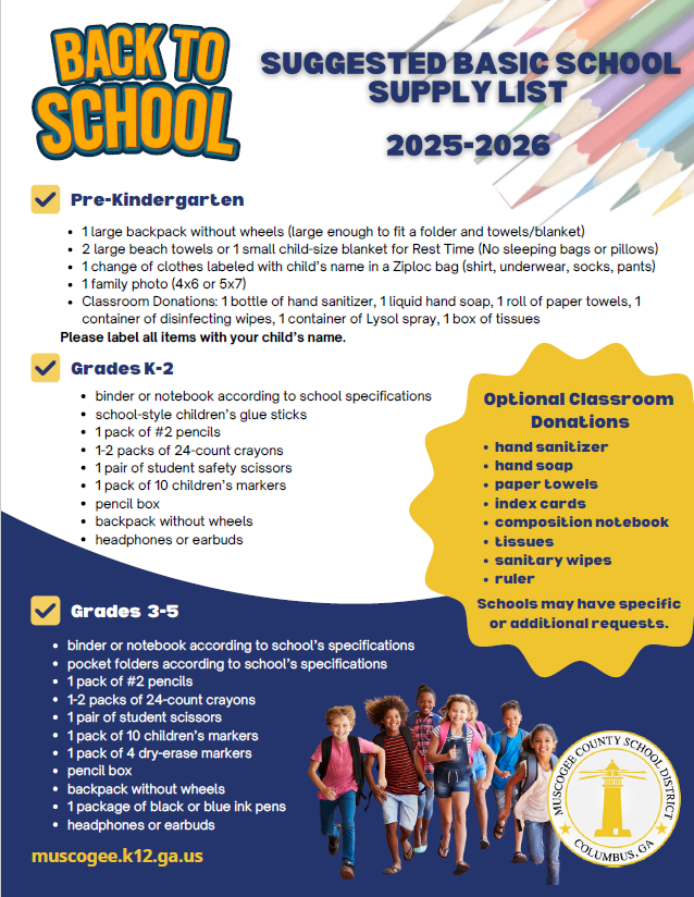 MCSD Basic Supply List 2025-2026 MCSD Basic Supply List