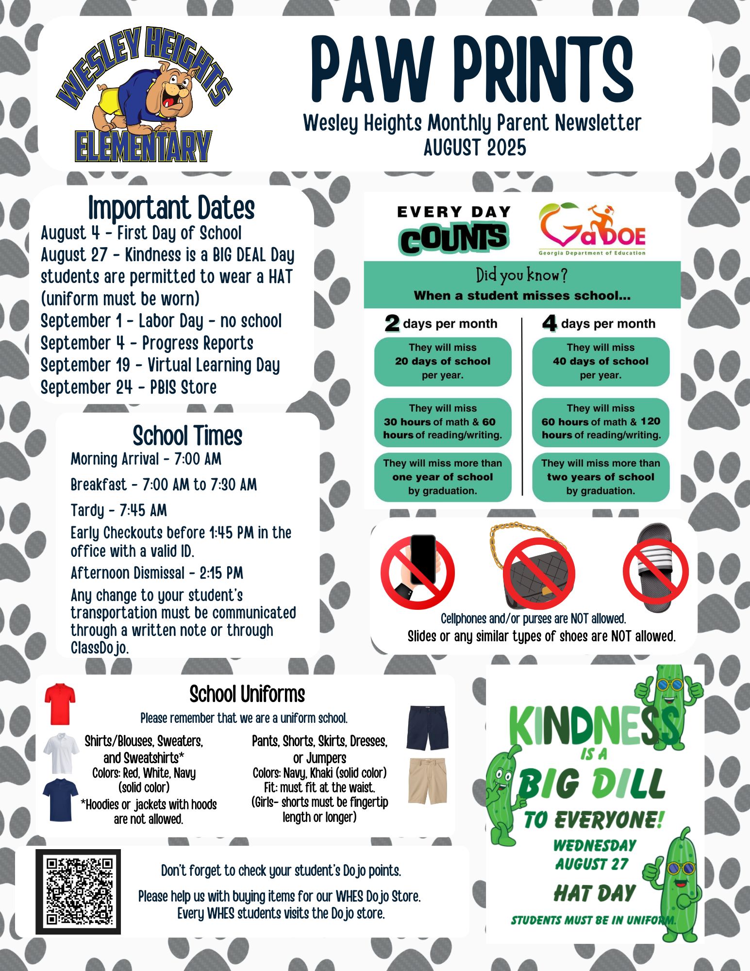 PAW PRINTS AUGUST 2025 August Newsletter